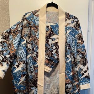 Mens kimono shirt with matching shorts